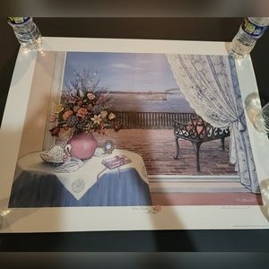 RIVER TERRACE BY LOUISE DUNAVANT , Signed print